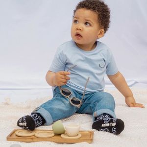 T.O.F.S. Think of Fun Stuff - Snazzy - T-shirt - Short Sleeve - Pastel Blauw - mt 68/74