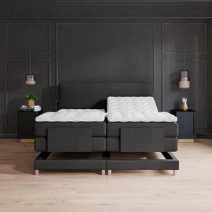 Elektrische Boxspring Nika Zwartx200 Inclusief matras en topper