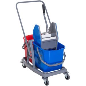 Dweilkar Vloermmop/emmer met Wielen, 26 Liter capaciteit