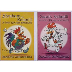 2 Wenskaarten - Abraham + Sarah – 12 x 17 cm