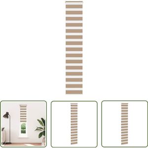 The Living Store Zebra Blind 50x230 cm stofbreedte 55,9 cm polyester zandbruin - Zebra Gordijn - Rolgordijn - Privacy Screen - Lichtregeling - Woonkamer Decoratie