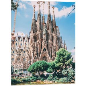 Vlag - Sagrada Familia in Barcelona, Spanje - 60x80 cm Foto op Polyester Vlag