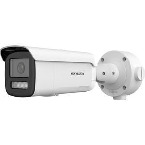 Hikvision® DS-2CD3T46G2-ISU/SL 2.8 MM H eF 4 MP AcuSense IP Strobe Light and Audible Warining Fixed Bullet Network Camera - Flits/Sirene - DarkFighter - IP67 - 120dB True WDR - Twee-weg Audio