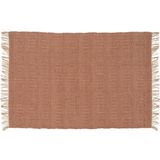 Oviala - JYOTI - Vloerkleed - Terracotta - Handgeweven - 80 x 200 cm