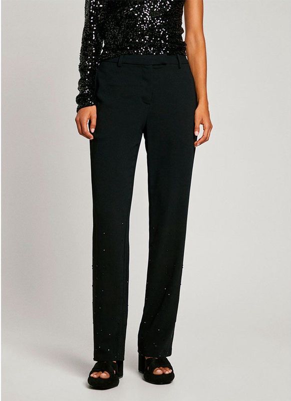 Pepe Jeans - PL211796 - Rechte Broek - Zwart - Casual - Feest - Polyester