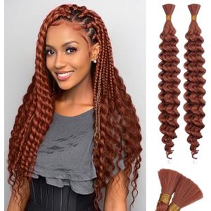 Diepe Golf Vlechten Gehaakte Haarextensies voor Boho Vlechten - Synthetisch Krullend Haar voor Zwarte Vrouwen (2 Bundels, 120g)