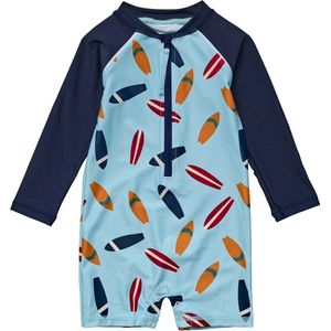 Snapper Rock - UV Zwemset voor baby's - Lange mouw - Retro Surf - Blauw/Navy - maat 1 (69-75cm)