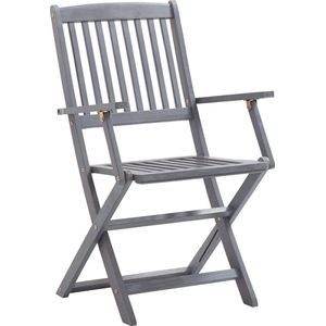 vidaXL inklapbare tuinstoelen 4 st massief hout Tuinstoelen - Klapstoelen - Acacia Hout - Outdoor Meubels - Eetkamerstoelen
