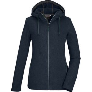 Killtec dames vest - Gevoerd vest dames - knitted/gebreid - 39677 - navy gemeleerd - maat 44