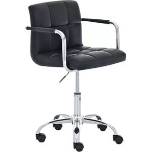 In And OutdoorMatch Premium bureaustoel Kaitlin - Zwart - Op wielen - 100% polyurethaan - Ergonomische bureaustoel - In hoogte verstelbaar - Voor volwassenen