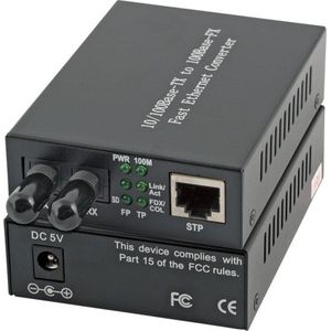 EFB Elektronik EL022V2 netwerk media converter 100 Mbit/s 1310 nm Multimode Zwart