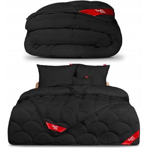 Antiallergische Dekbedset 160x200 + 2 Kussens 70x80 Zwart