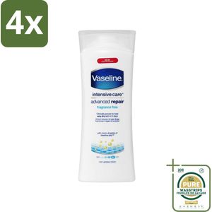 Vaseline - Advanced Repair - Bodylotion - Voor Droge Huid - 400 ml - Voordeelverpakking - 4 stuks - Hydraterende crème - Vaseline