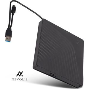 Nevolis Externe Dvd-drivebehuizing - 5 Gbps Hoge Overdrachtssnelheid - Afneembare USB3.0 USB2.0 - Laptop Optische Drive-behuizing - 127 Mm/95 Mm SATA Dvd-rw-drive .
