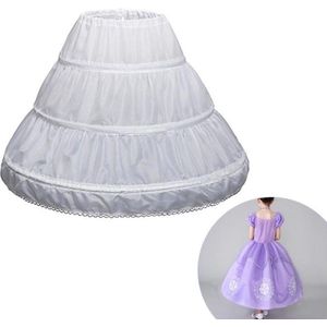 Onderrok - 55 cm - volume kinderen Communie jurk Petticoat prinsessen jurk bruidsmeisje kinderen wit - verkleedkleding - feestkleding meisje
