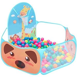 Kinderen Pop Up Vouwen Cartoon Play Tent Pit Pool met Basketbal Hoop Roze