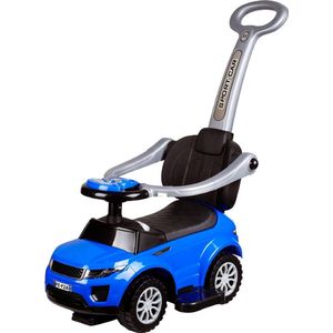 Eco Toys Sport Car Loopauto - 3 in 1 Loopauto - Blauw - met duwstang