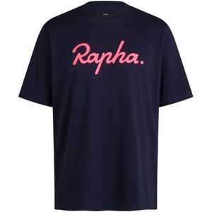 Rapha Cotton Large Logo T-shirt Met Korte Mouwen Blauw S Man