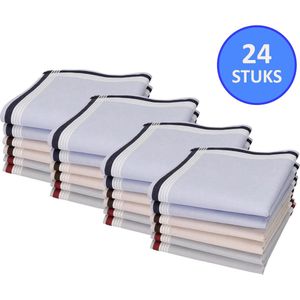 Sorprese Zakdoeken - Model 18 - zakdoeken heren - 24 zakdoeken - Italiaans katoen - herbruikbare zakdoek - Cadeau