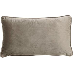 Dutch Decor FINN - Kussenhoes 30x50 cm - velvet - lendekussen - Driftwood - taupe - met rits