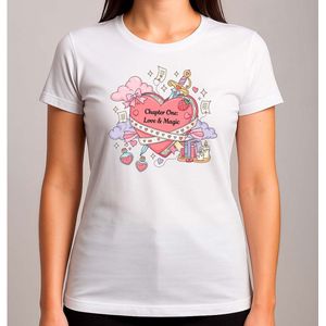 Chapter One Love & Magic - T Shirt - BookLover - BookGirl - BookishGirls - BookAddict - BoekenLiefhebber - LezendeMeisjes - Leesplezier - Cute