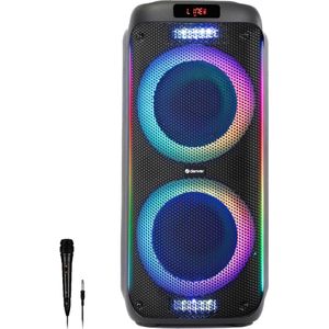 Denver Bluetooth Speaker Party Box - Discolichten - Incl. Microfoon - Micro SD / USB / AUX - TSP456
