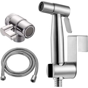 Handheld Bidet Kraan Sprayer - Warm Water Sproeier voor Toilet - Roestvrij Staal - Douche Bijlage - Badkamer Accessoires - Hygiënische Reiniging