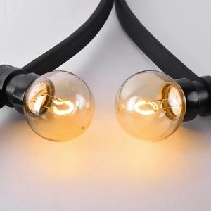 LumenXL lichtsnoer voor buiten 82 meter met 170 1 watt U-vorm filament LED lampen 2700K - rubber