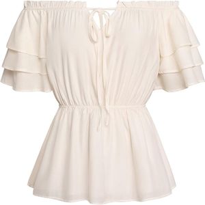 Renaissance Off-Shoulder Ruffle Blouse voor Dames