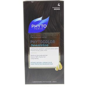Phyto Phytocolor Sensitive Haarkleuring 4 Brown - 1pakket