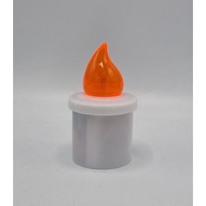 Led kaars - COMET - Oranje - 2400 branduren - Incl. batterij - Grafkaars - Graflicht - Graflantaarn - Grafdecoratie - Windlicht - Led - Kaars