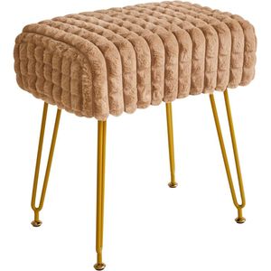 CRLYN® Make up Stoel - Kaptafel Kruk - Visagie - Khaki