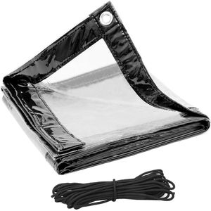 BukkitBow - Transparant Dekzeil / Waterdicht Doek - PVC 380g/m² - Aluminium Oogjes - 2x1m