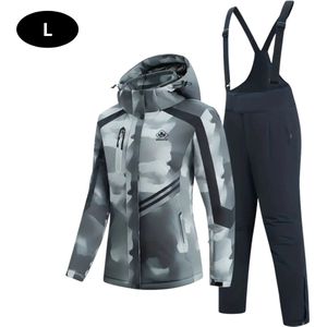 Livano Ski Suit - Skipak - SkiBroek - Wintersport - Skijas - Dames - 2-Delig - Grijs - Maat S