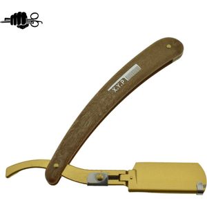 Barbersclub Pro Professioneel Barbier mes Shavette Klassiek Scheermes - Goud