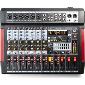 Mengtafel - Power Dynamics PDM-T804 - 8-kanaals mengpaneel Bluetooth, DSP, mp3 en USB audio interface