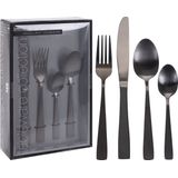 Excellent Houseware - Bestekset - Zwart - 16 delige set - Voor 4 Personen