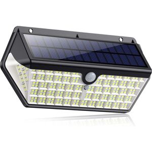 Iqonic Solar Buitenlamp Met Bewegingssensor - 266 LED - Wandlamp Buiten - Op Zonne Energie