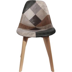 Home Deco - Patchwork stoel - grijs taupe