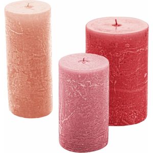 LOBERON Kaars set van 3 Pretin roze
