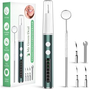 My Green Deal - Tandsteenverwijderaar - Tandplak Verwijderaar Elektrisch - Tandsteenhaakje - Tandsteen verwijderen