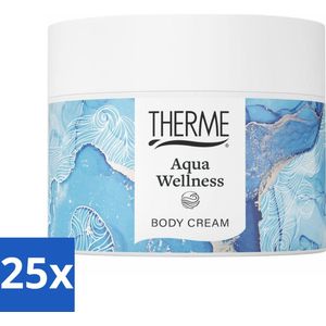 25 x Therme - Aqua Wellness - Bodycrème - Hydraterend - Verzorgend - 225gr - Bodycrème - Hydraterende Crème - Wellness Crème - Oceaan Geur - Citrus Geur