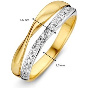 Ring bicolor zirkonia