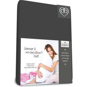 Bed-Fashion - Dubbel Jersey - Splittopper - 180 x 200 cm - Antraciet