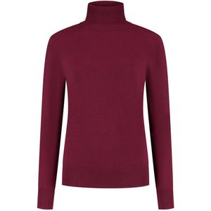 DAMES COLTRUI - Glad Gebreid - Viscose - Kleur Bordeaux - Maat S