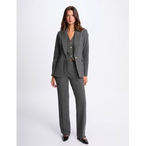 Fitted striped blazer 252-Vboky mid-grey