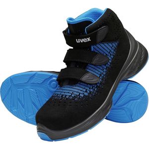 Uvex Sicherheitsschuh Stiefel 6832 Gelocht Schwarz/Blau Pu-51 (Weite 12)