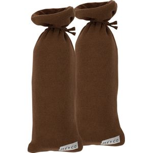 Meyco Baby Knit Basic kruikenzak - 2-pack - chocolate