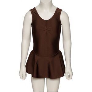 Katz - Balletpakje - Lycra - Met vast rokje - Chocolate Brown - Maat 5-6 Jaar - 110-116