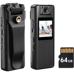 Thuys – Bodycam – Action Cam – Bewegingsdetectie – HD 1080P – 4 x 2 x 10cm – Zwart